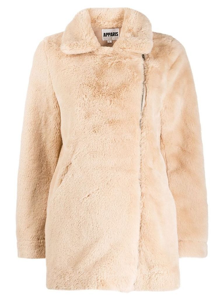 Apparis Rose faux fur jacket - NEUTRALS