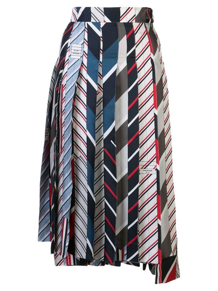 Thom Browne patchwork pleated skirt - Multicolour