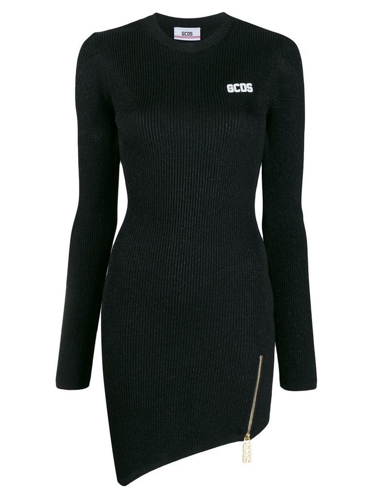 Gcds metallic knit mini dress - Black