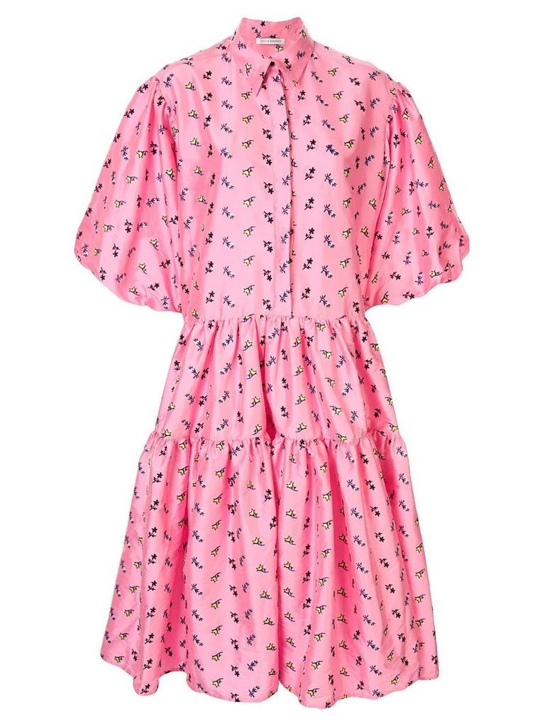 Cecilie Bahnsen oversized tiered dress - PINK