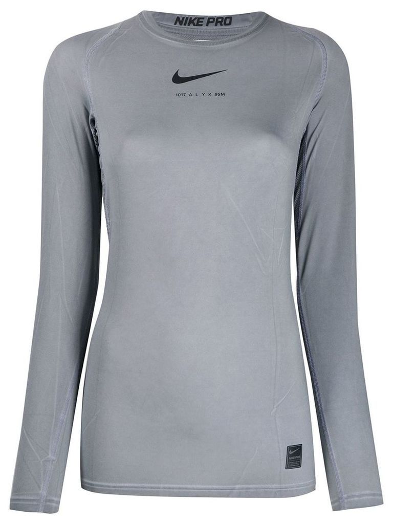 1017 ALYX 9SM x Nike raglan-sleeves logo top - Grey