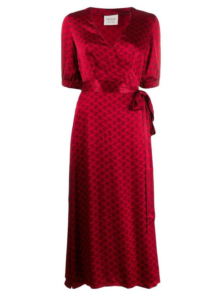 Cecilie Copenhagen Belle printed wrap dress - Red