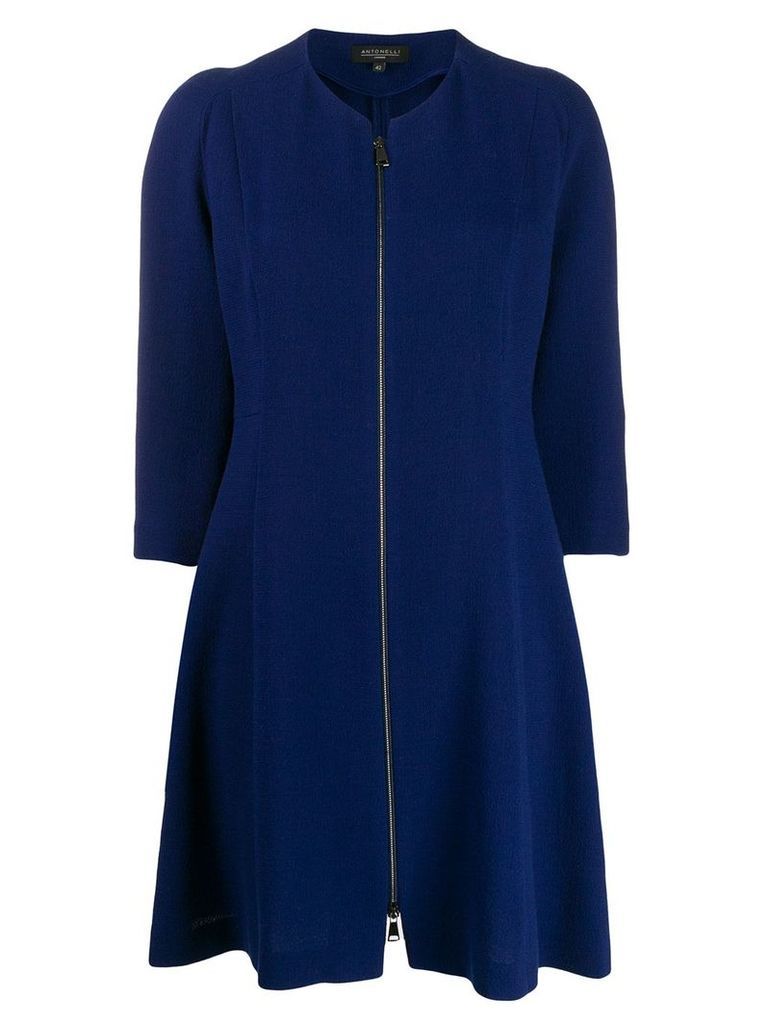 Antonelli zip-up flared dress - Blue