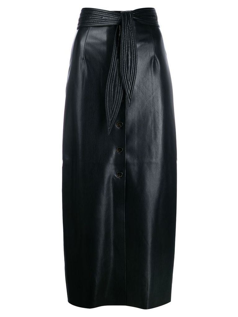 Nanushka Arfen vegan leather belted skirt - Black