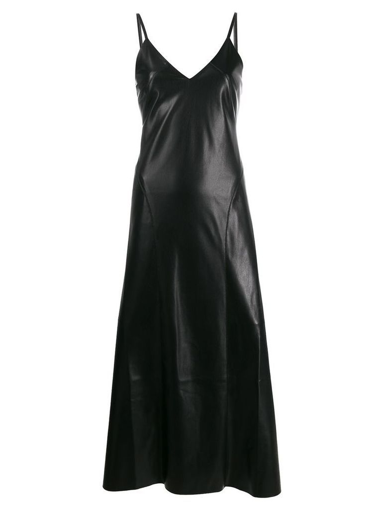 Nanushka Anira vegan leather slip dress - Black