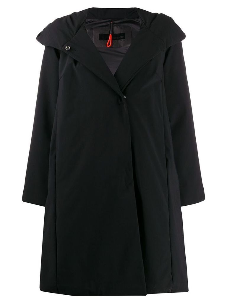 RRD flared boxy fit rain coat - Black