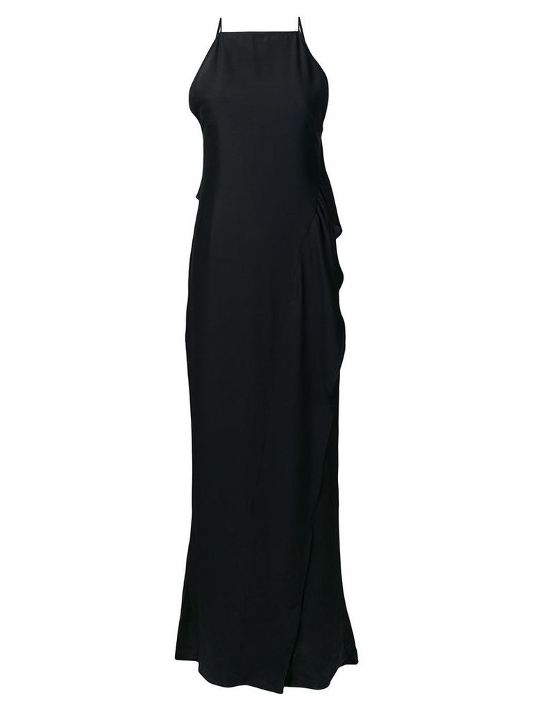 Victoria Beckham asymmetric floor length dress - Black