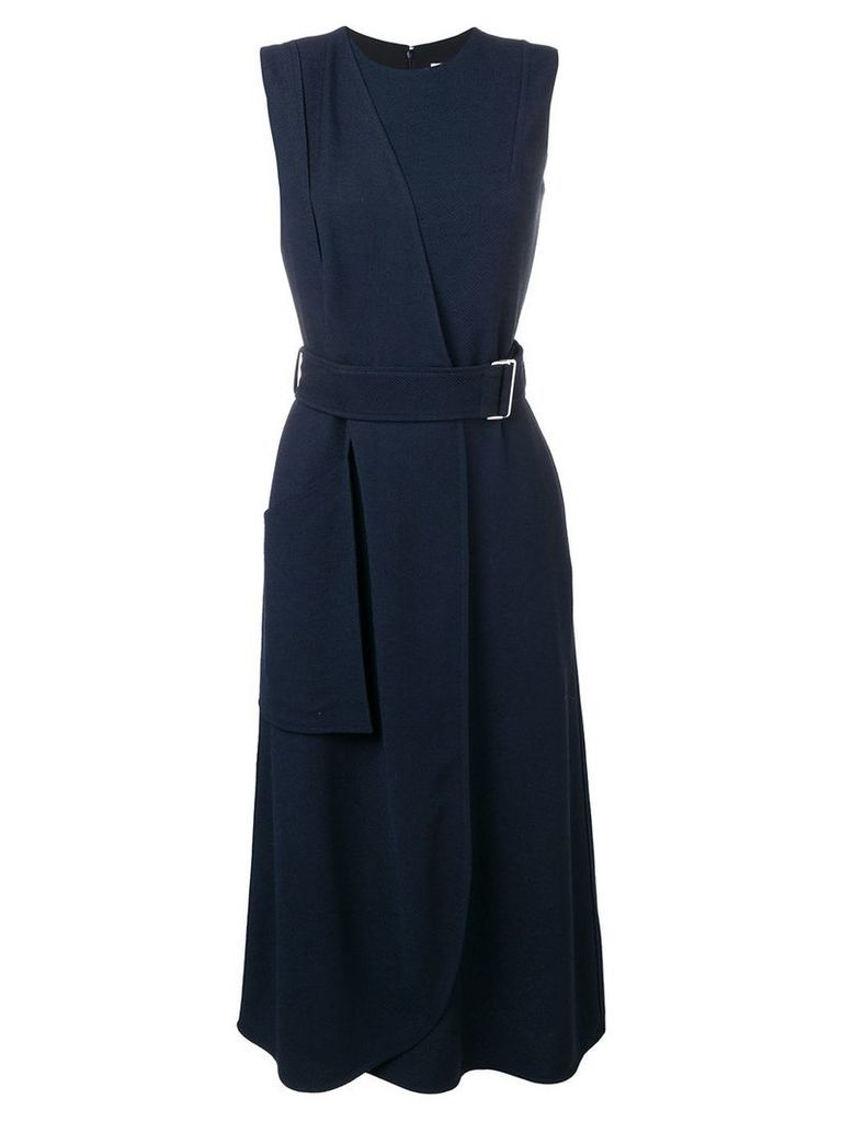 Victoria Beckham sleeveless belted flare dress - Blue