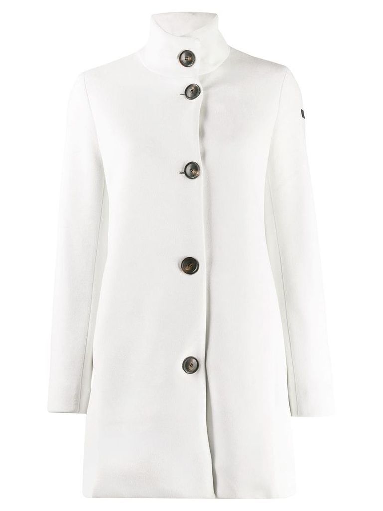 RRD high neck fine knit coat - White