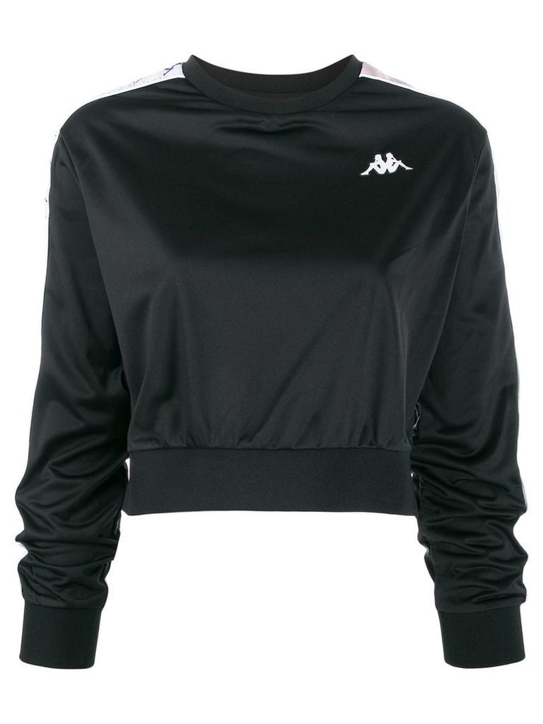 Kappa Omini logo band cropped sweatshirt - Black
