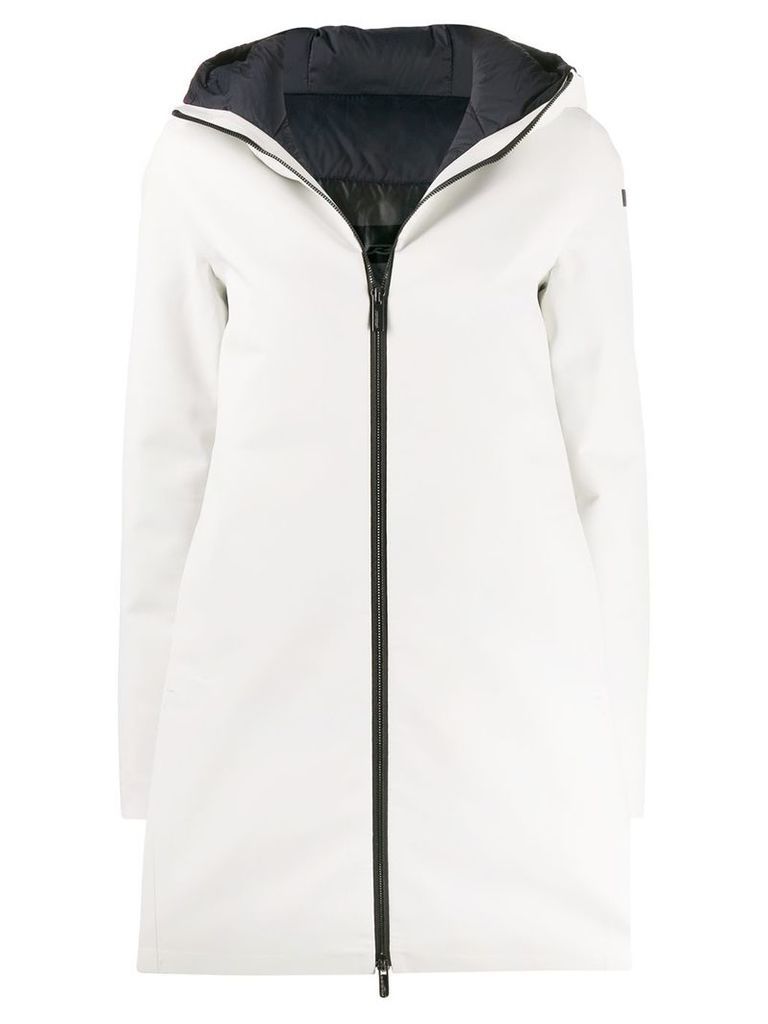 RRD boxy fit hooded coat - White