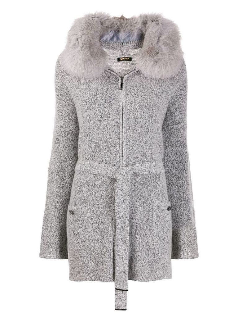 Max & Moi Renard knitted coat - Grey