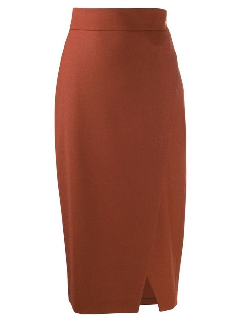 Antonelli draped pencil skirt - Brown