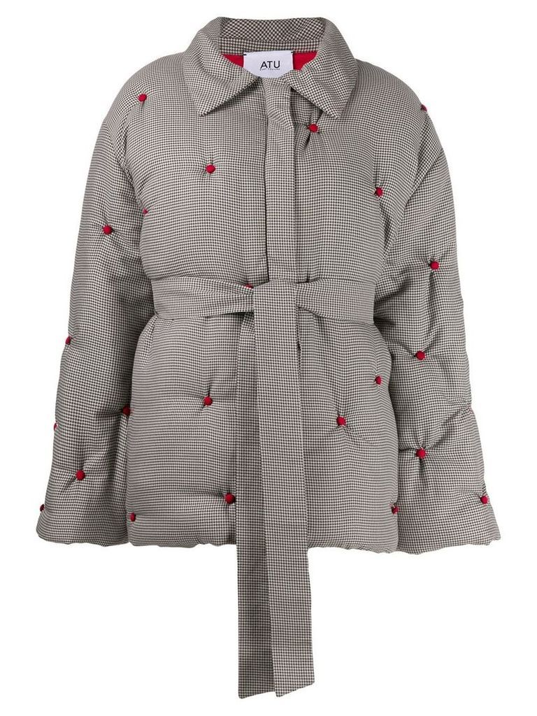Atu Body Couture oversized quilted coat - Grey