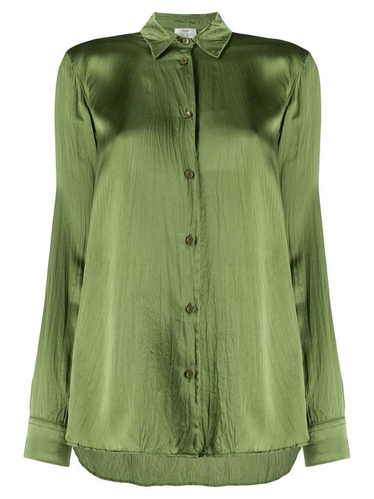 Forte Forte wrinkled-effect loose-fit blouse - Green