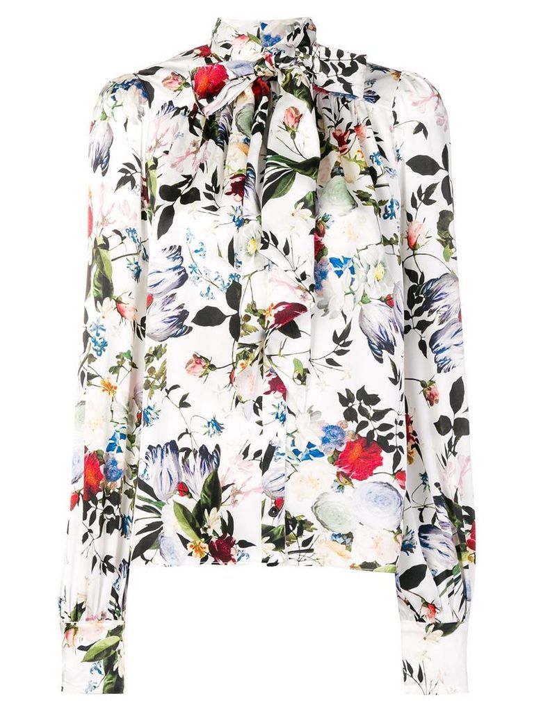 Erdem floral bow shirt - White