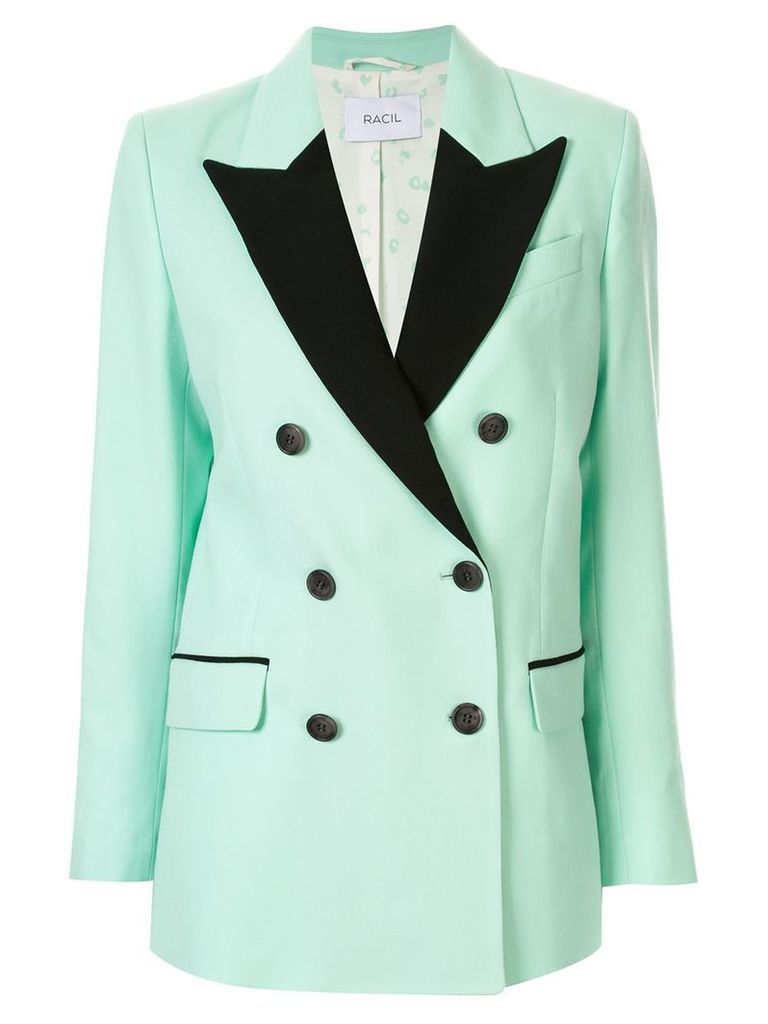 Racil Cambridge contrast lapel blazer - Green