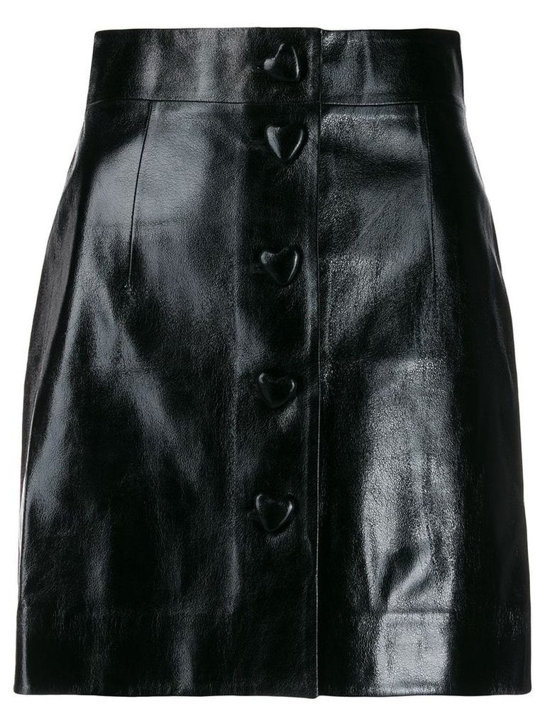 George Keburia short varnished skirt - Black