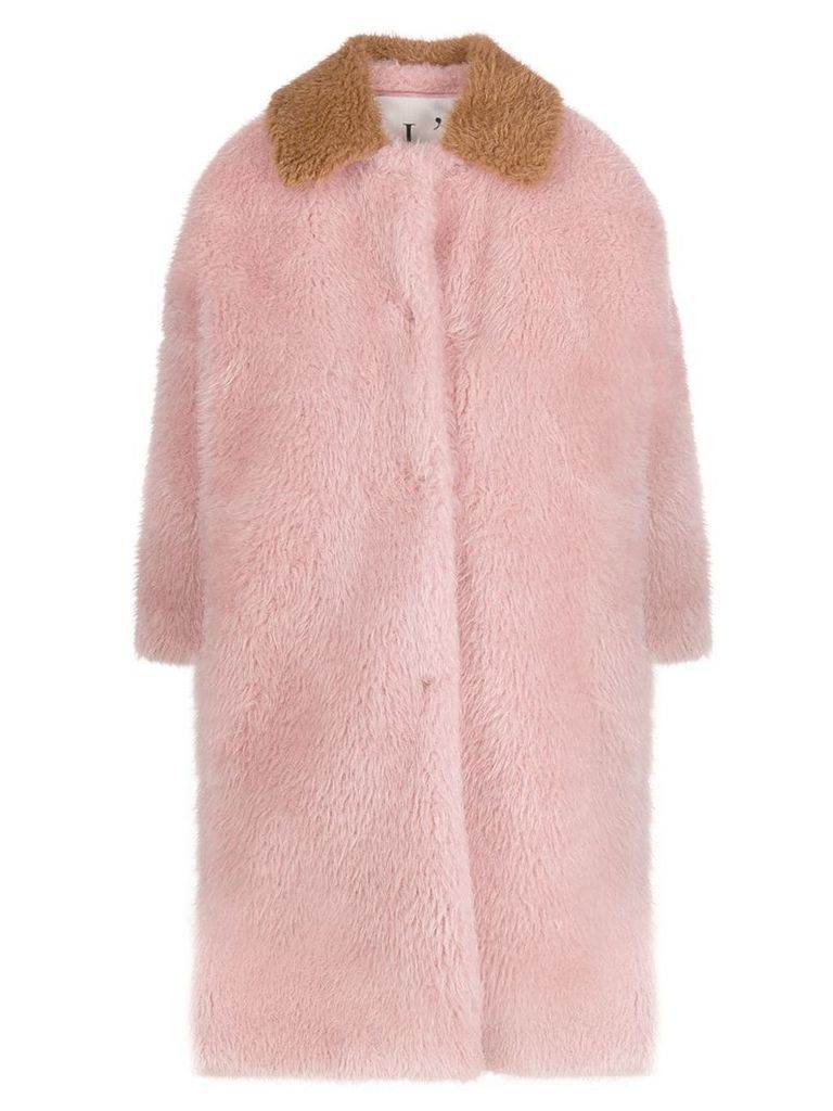 L'Autre Chose faux fur coat - PINK