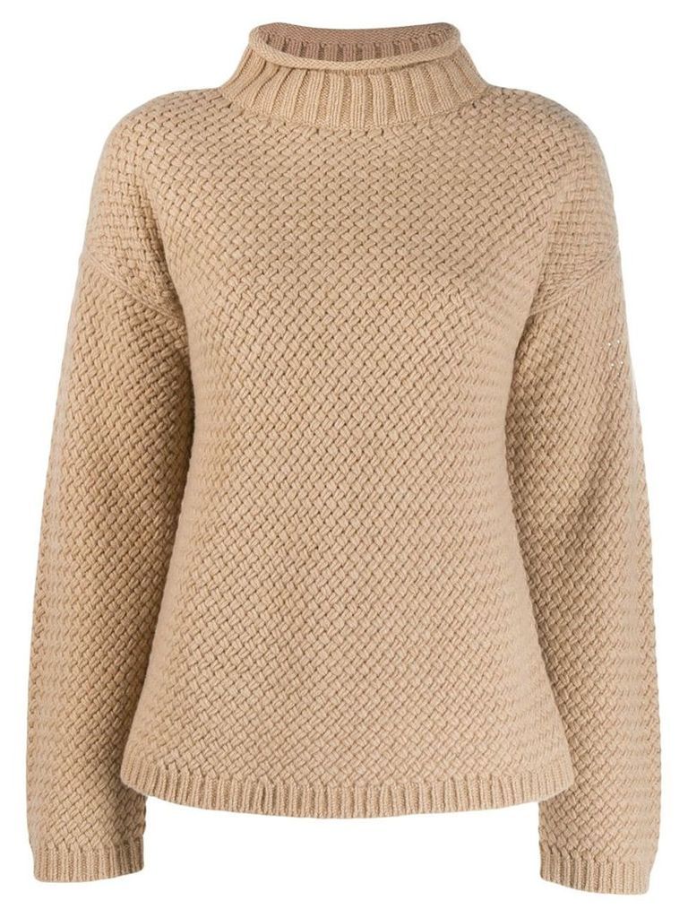 Theory funnel neck sweater - NEUTRALS