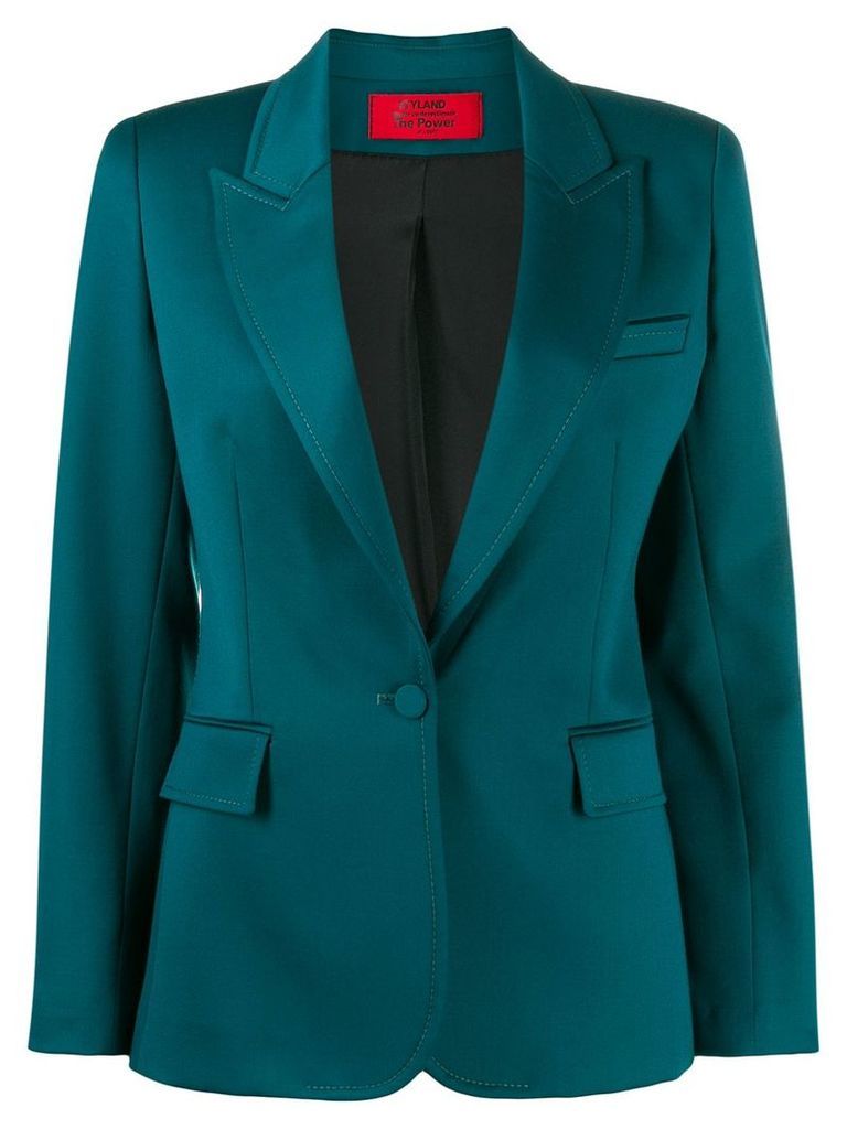 Styland single-breasted fitted blazer - Green