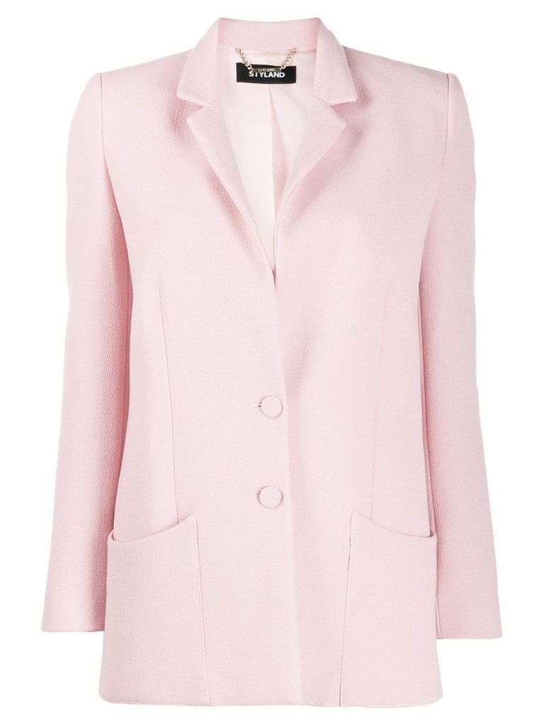 Styland single-breasted fitted blazer - PINK