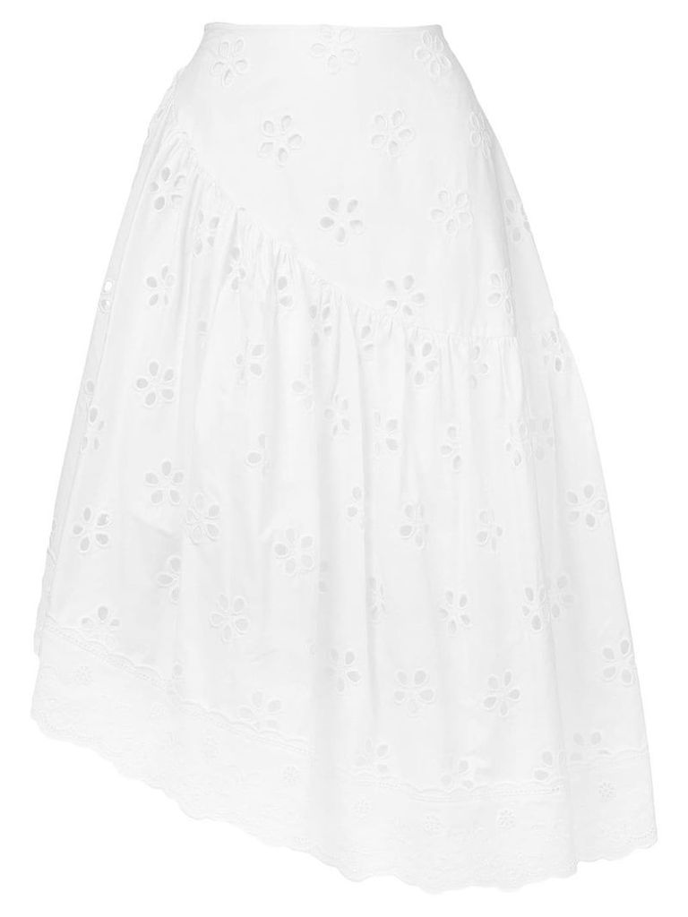 Simone Rocha broderie anglaise skirt - White