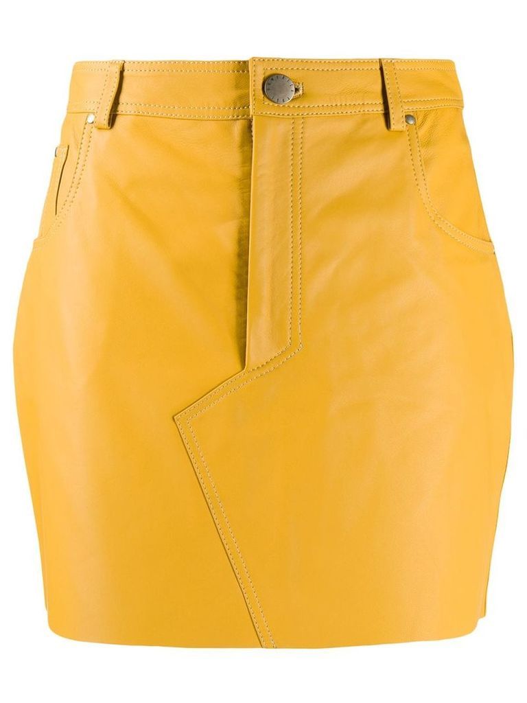 Federica Tosi fitted mini skirt - Yellow
