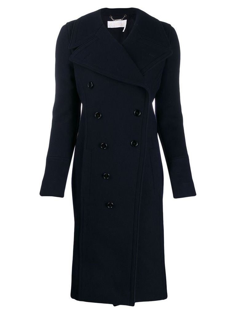 Chloé double-breasted coat - Blue