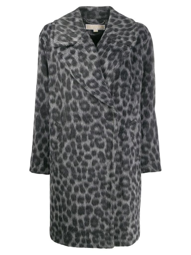 Michael Michael Kors leopard pattern coat - Grey