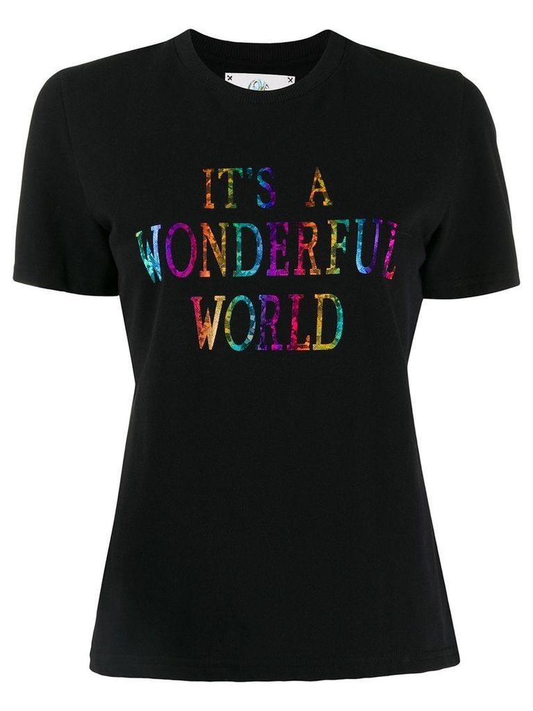 Alberta Ferretti It's A Wonderful World print T-shirt - Black