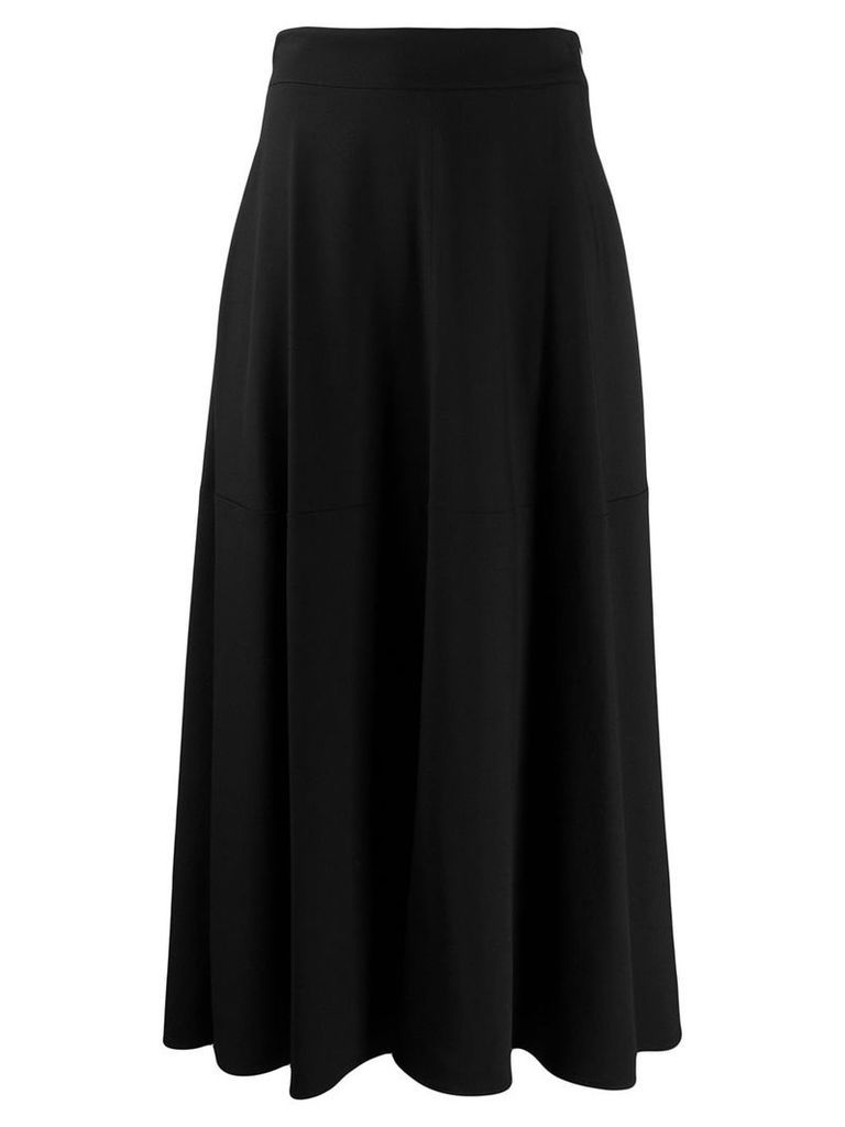 Federica Tosi plain midi a-line skirt - Black