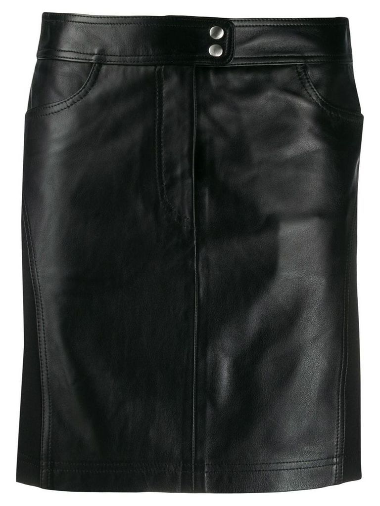 Alberta Ferretti panelled high-waisted skirt - Black