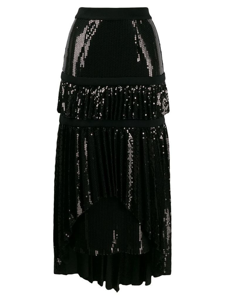Atu Body Couture asymmetric embellished skirt - Black