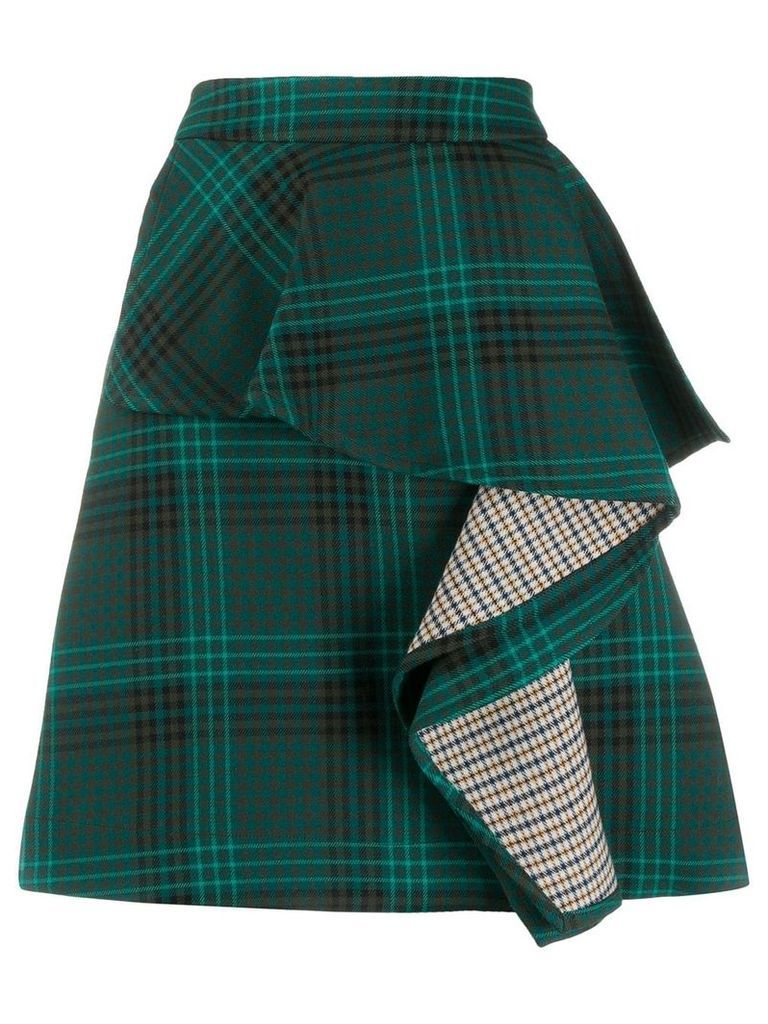 See By Chloé tartan draped skirt - Green