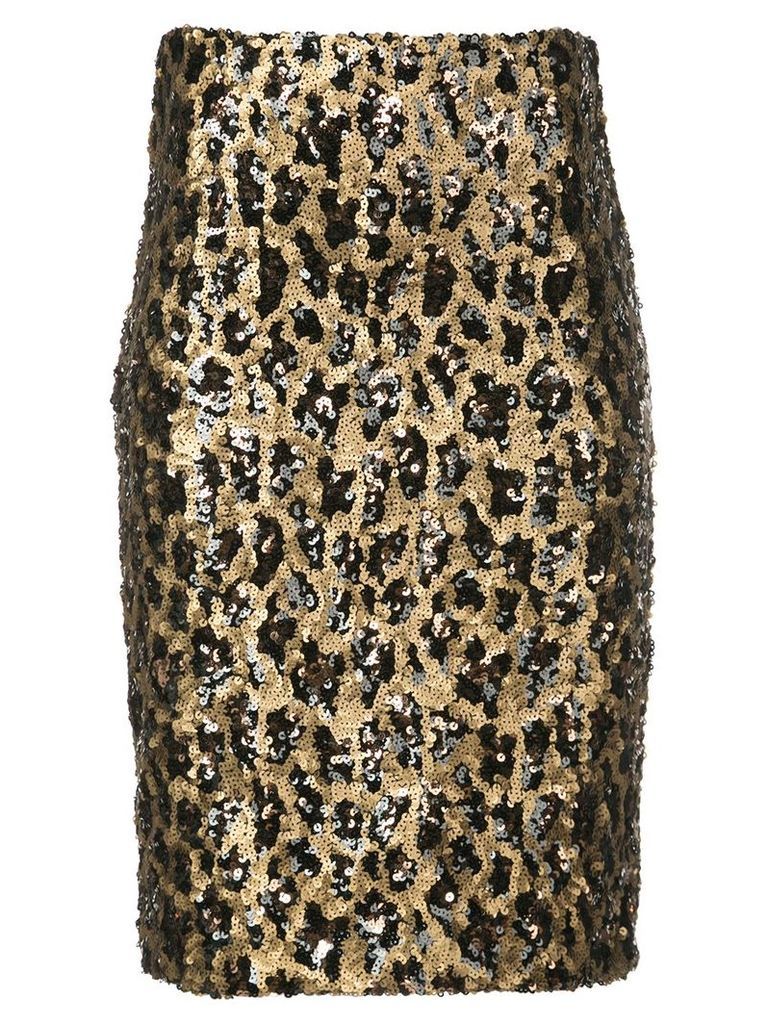 Alice+Olivia Ramos sequin fitted skirt - GOLD