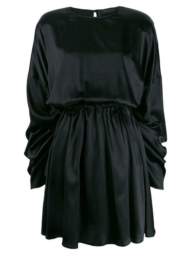 Federica Tosi ruched sleeve dress - Black