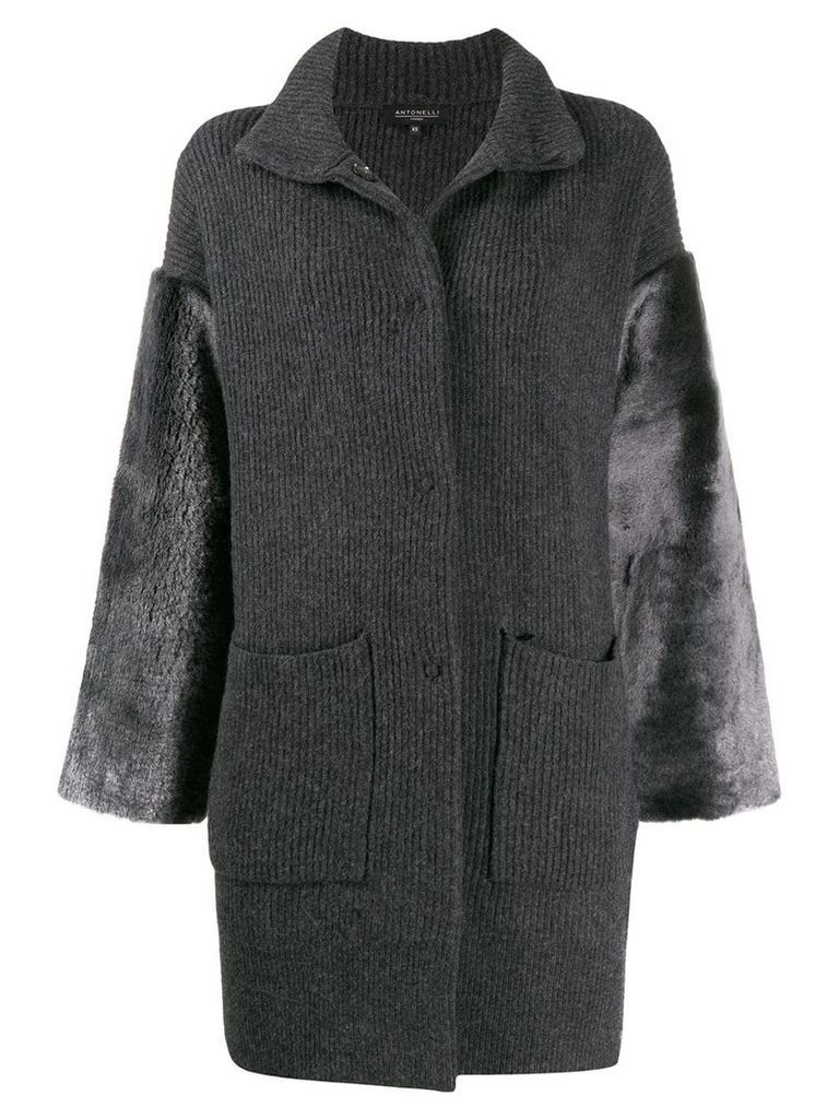 Antonelli knitted cardi-coat - Grey