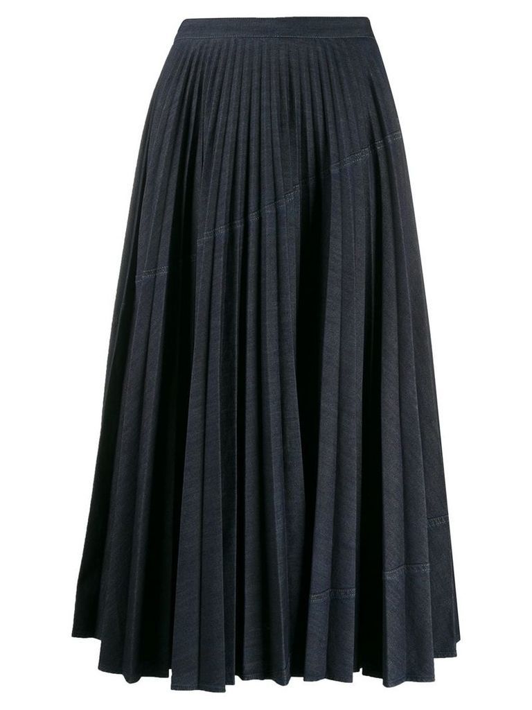 Valentino A-line pleated skirt - Blue