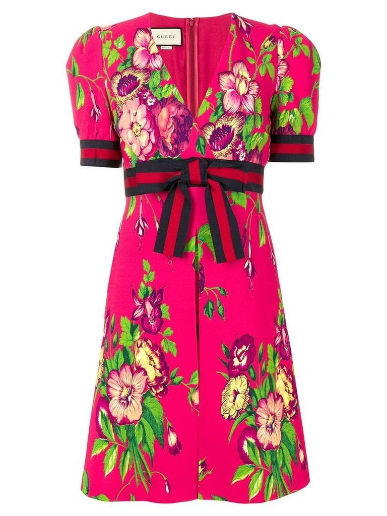 Gucci floral print dress - PINK