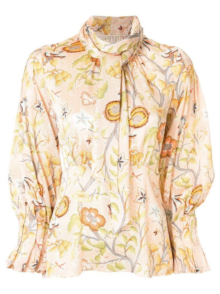 Peter Pilotto Flower Canopy print blouse - PINK