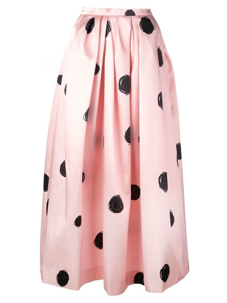 Christopher Kane full shape polka dot print skirt - BLACK & PINK