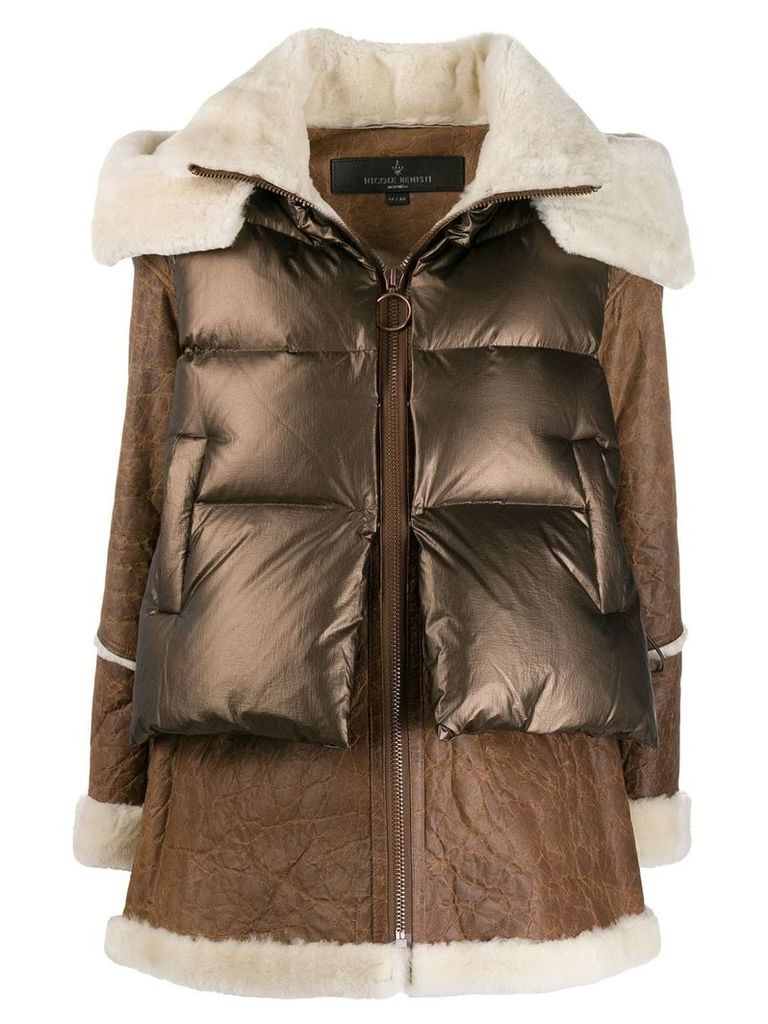Nicole Benisti hybrid padded coat - Brown