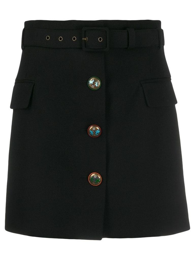 Givenchy fitted button detail skirt - Black