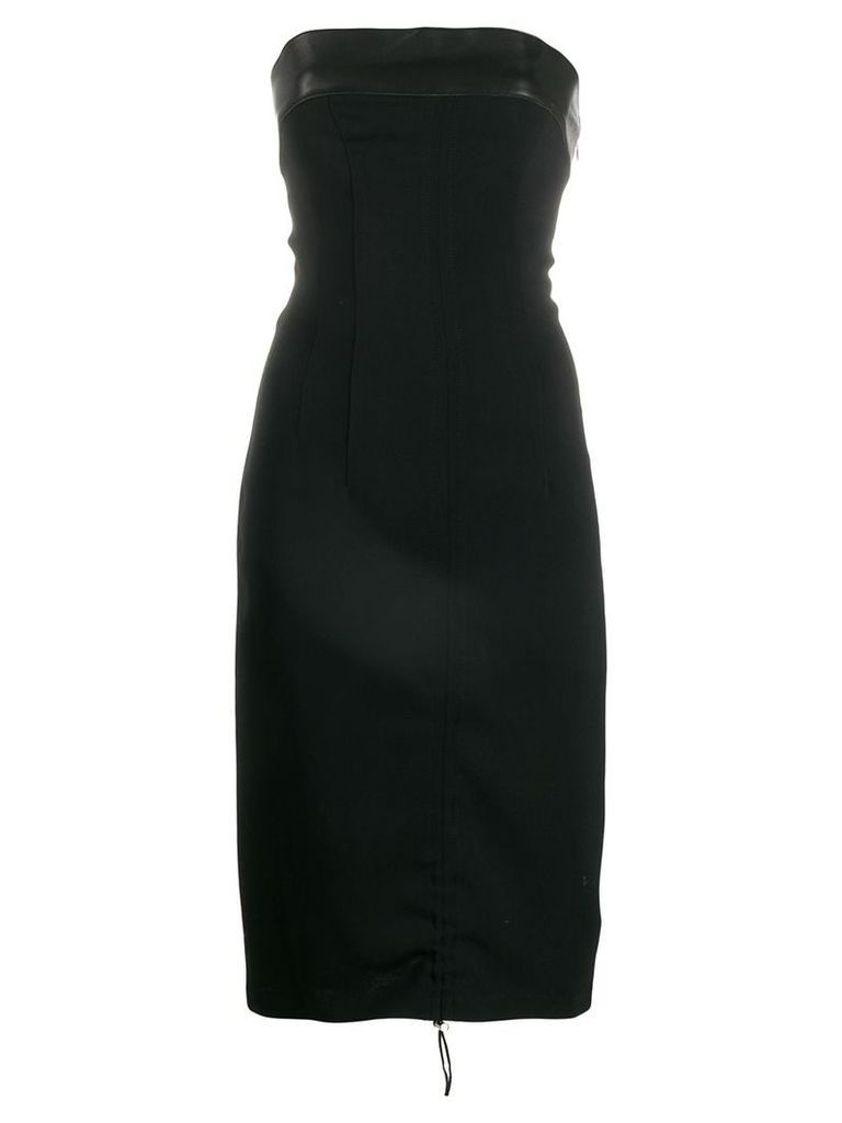 John Richmond strapless fitted midi dress - Black