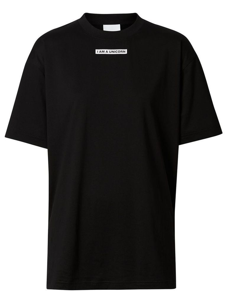 Burberry unicorn print oversized T-shirt - Black