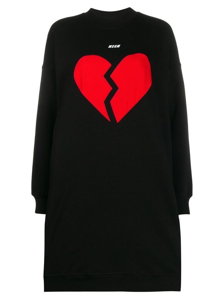 MSGM broken heart sweater - Black