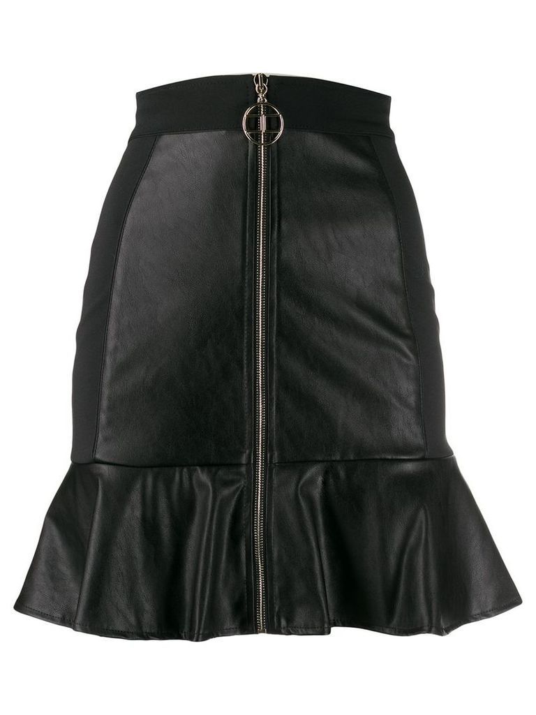 Elisabetta Franchi A-line ruffled skirt - Black