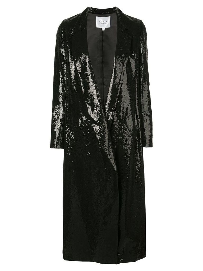 Galvan sequin embroidered coat - Black