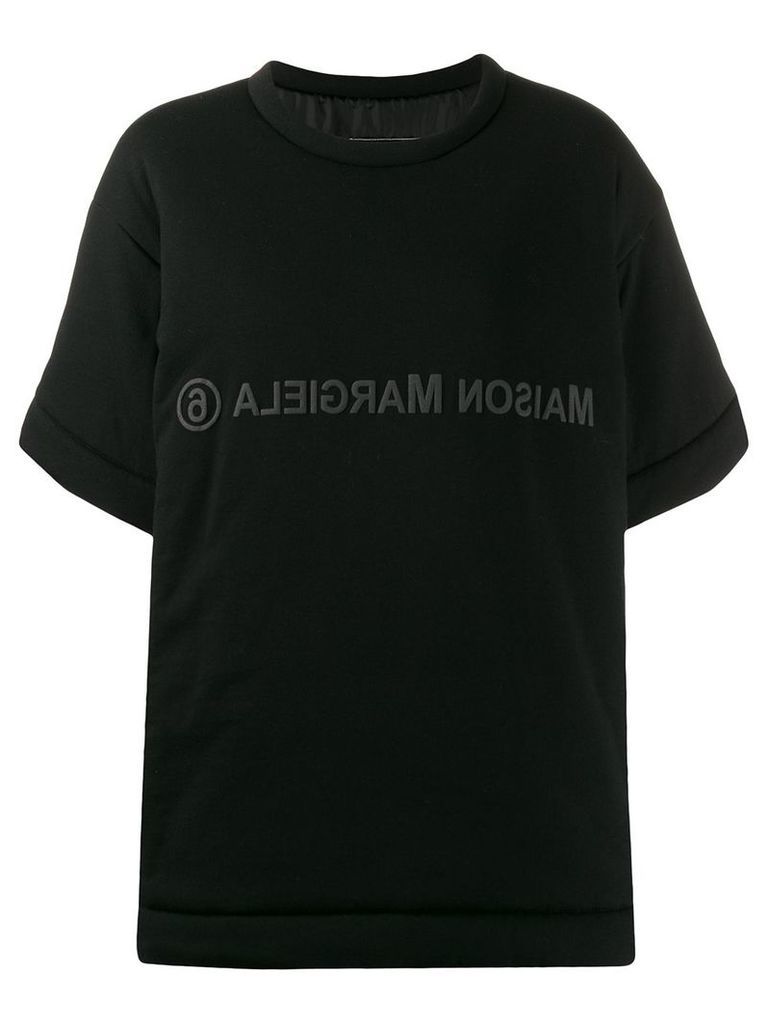 Mm6 Maison Margiela reversed logo T-shirt - Black